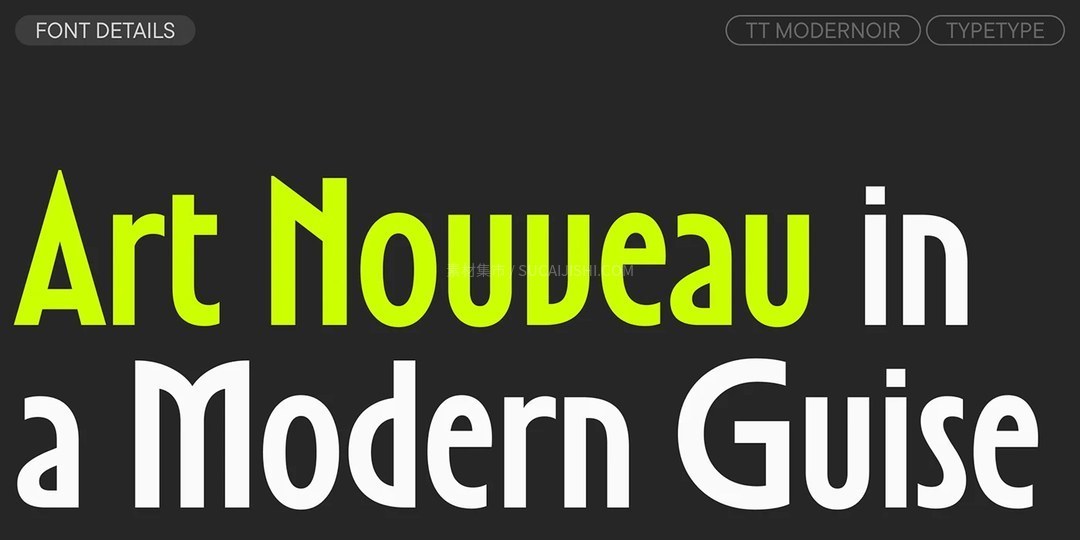 TT Modernoir v2.0 法式复古黑色电影风可变无衬线展示字体家族